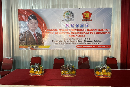 RESES KE 3 TAHUN 2023 ANGGOTA DPRD KABUPATEN BEKASI DAPIL I BAPAK H. BODIN