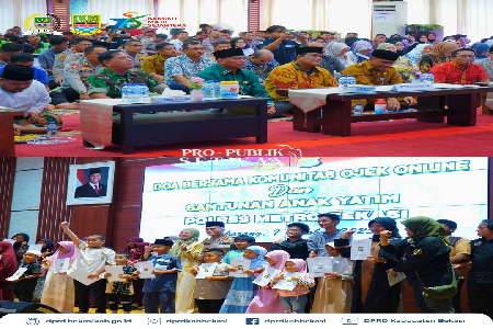 Wakil Ketua Komisi III DPRD Kabupaten Bekasi menghadiri Doa Bersama dan Santunan Anak Yatim di Polres Metro Bekasi