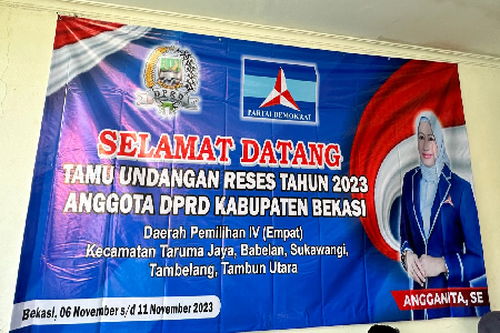 RESES KE 3 TAHUN 2023 ANGGOTA DPRD KABUPATEN BEKASI DAPIL IV IBU ANGGANITA, SE