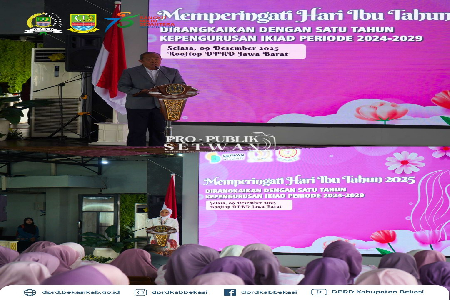 Bandung (09/12/2025) Ikatan Kekeluargaan Istri dan Anggota Dewan Perwakilan Rakyat Daerah (IKIAD) Kabupaten Bekasi menghadiri Peringatan Hari Ibu tahun 2025 dan Satu tahun kepengurusan IKIAD Provinsi Jawa Barat periode 2024-2029. Acara berlangsung di gedu