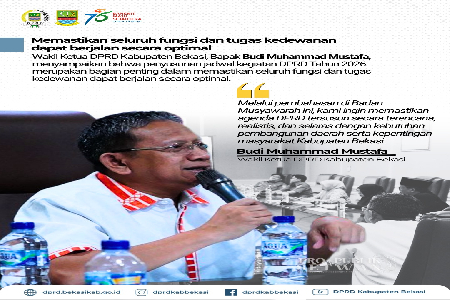 Pimpinan dan Anggota Badan Musyawarah DPRD Kabupaten Bekasi melaksanakan Rapat Kerja dalam rangka membahas Penyusunan jadwal kegiatan DPRD Kabupaten Bekasi Tahun 2026, pada Selasa (o6/01/2026).
