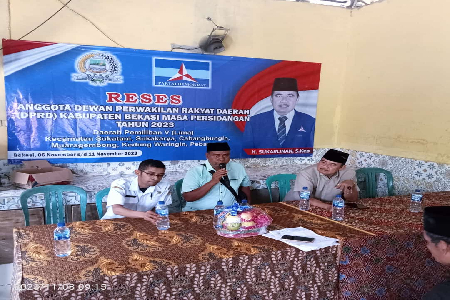 RESES KE 3 TAHUN 2023 ANGGOTA DPRD KABUPATEN BEKASI DAPIL V BAPAK H. SUKARLINAN, S.Kep