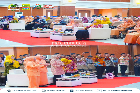 Ketua Ikatan Kekeluargaan Istri dan Anggota Dewan (IKIAD) DPRD Kabupaten Bekasi, Hj. Yoyoh Masruroh, S.Th.I., turut hadir dalam acara Peringatan Hari Ulang Tahun ke-26 Dharma Wanita Persatuan (DWP) Tingkat Kabupaten Bekasi yang diselenggarakan dengan penu