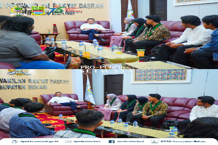 Ketua DPRD Kabupaten Bekasi, H. Ade Sukron, S.H.I, M.Si @adesukron04 menerima audiensi dari Himpunan Mahasiswa Islam (HMI) Kabupaten Bekasi pada Rabu (01/10/2025) yang bertempat di Ruang Rapat VIP Gedung DPRD Kabupaten Bekasi, Cikarang Pusat.