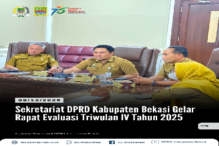 Cikarang Pusat (8/12/2025) Sekretariat DPRD Kabupaten Bekasi menggelar Rapat Evaluasi Triwulan IV Tahun 2025, dengan fokus pembahasan pada Realisasi Anggaran, Capaian Fisik, serta Prognosis Realisasi hingga akhir tahun anggaran.