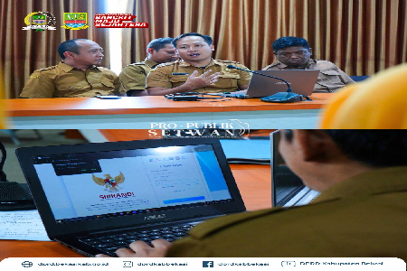 Plt. Sekretaris DPRD Kabupaten Bekasi, Drs. Dwy Sigit Andrian, M.M., memimpin jalannya Rapat Evaluasi Kinerja Pegawai di lingkungan Sekretariat DPRD Kabupaten Bekasi, sekaligus dirangkaikan dengan sosialisasi penggunaan tanda tangan elektronik melalui Apl